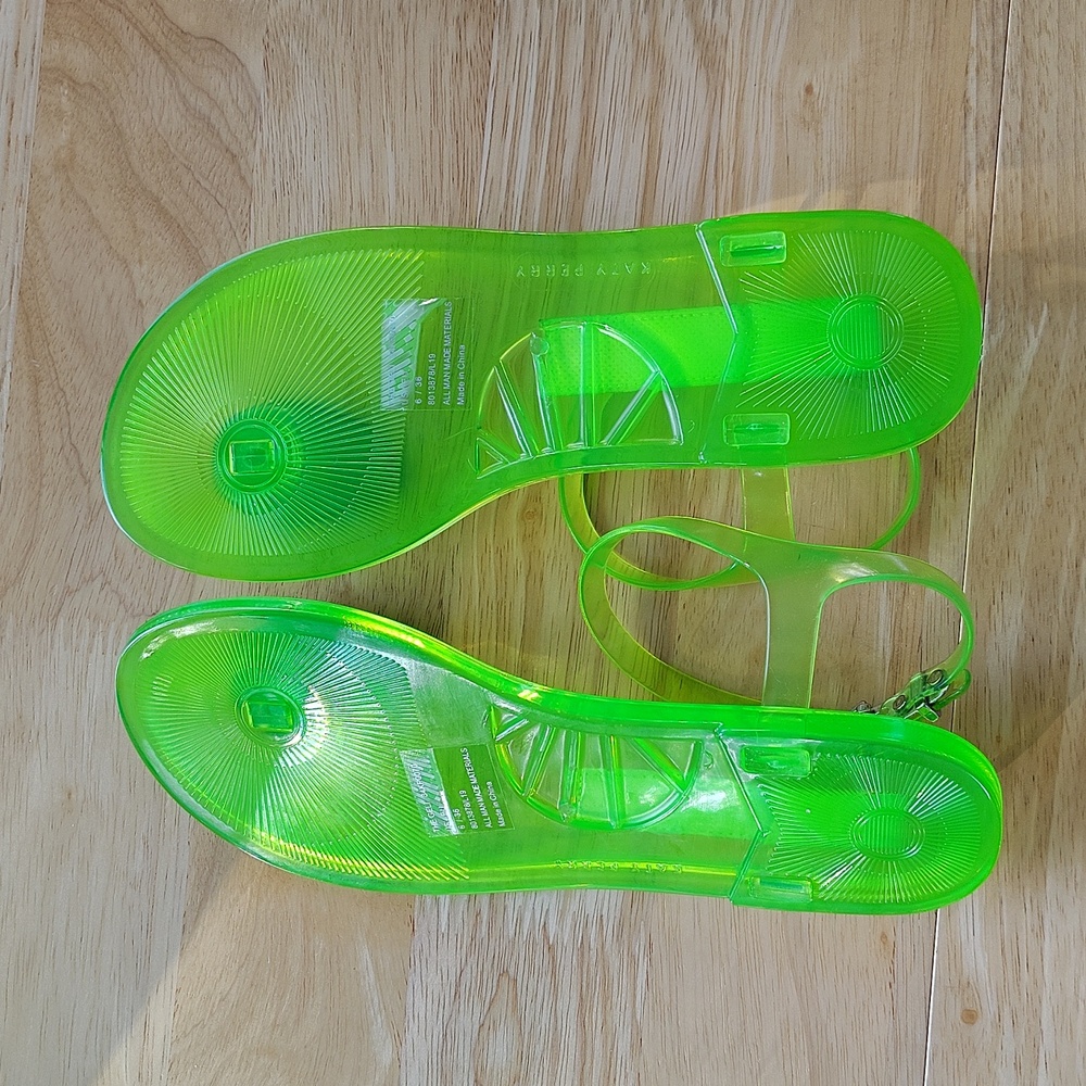 🥑 Katy Perry Geli Jelly Shoes. Avocado. New in The Box! Size 6 - Picture 4 of 9